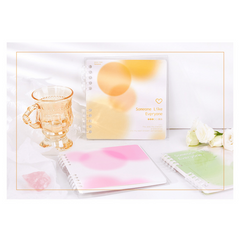 Ring Binder Transparent Notepad PP Cover Thin Student Loose Leaf Notebook
