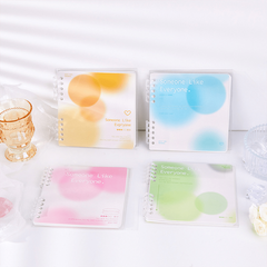 Ring Binder Transparent Notepad PP Cover Thin Student Loose Leaf Notebook