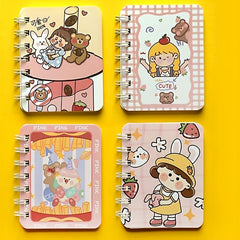 2pcs Cartoon A7 Coil Book Loose leaf Notebook Student