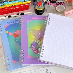 Wind Heart Falling Loose leaf Book Horizontal Line Notebook