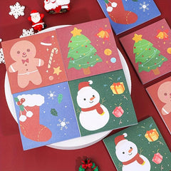 4pcs Cartoon Christmas Sticky Notes for Students