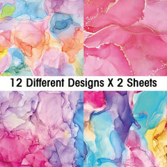 Scrapbook Paper Pad 24 Sheets Colours Pattern Cardstock 6 X 6 Decorative Art Pap