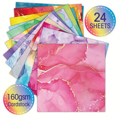 Scrapbook Paper Pad 24 Sheets Colours Pattern Cardstock 6 X 6 Decorative Art Pap