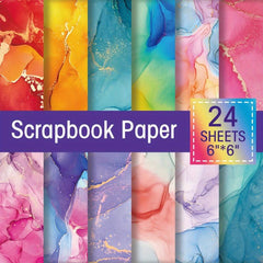 Scrapbook Paper Pad 24 Sheets Colours Pattern Cardstock 6 X 6 Decorative Art Pap
