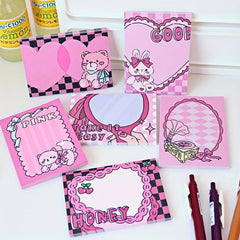 50pcs Retro Lolita Memo Pad Student Learning Note Plan Paper