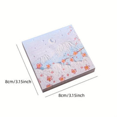 4pcs Rich Like Painting Sticky Notes Student Notes Message Sticky Notes Paper