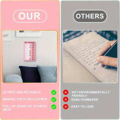 Portable To Do List Board With Slider, 12 Cardstock Schedules