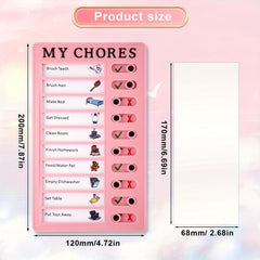 Portable To Do List Board With Slider, 12 Cardstock Schedules