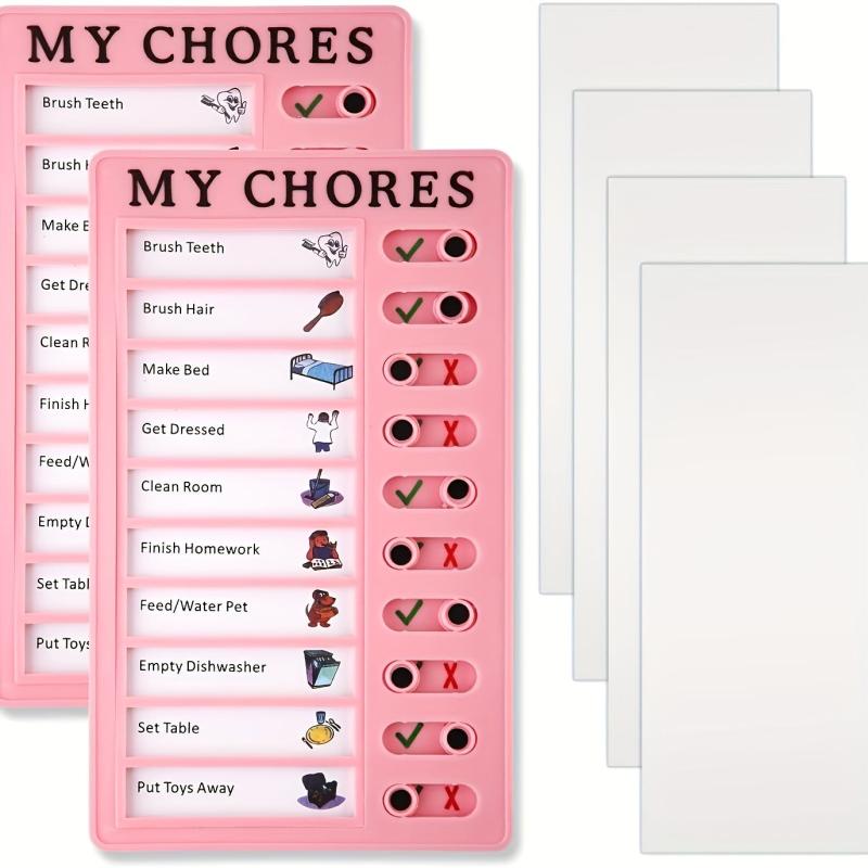 Portable To Do List Board With Slider, 12 Cardstock Schedules