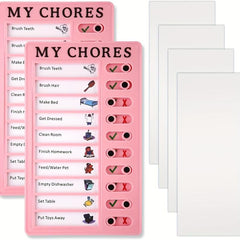 Portable To Do List Board With Slider, 12 Cardstock Schedules