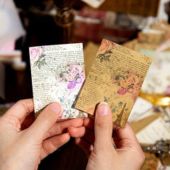 Retro Flower Sticky Note Book DIY Decoration 100 Sheets