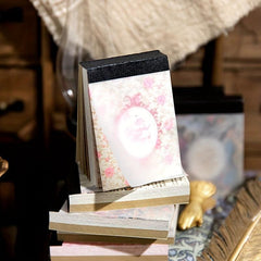 Retro Flower Sticky Note Book DIY Decoration 100 Sheets