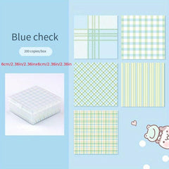 200 Creative Storage Boxes with Grid Folding Paper, Bright Colors & Stripes