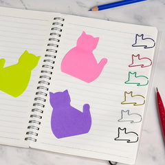 90 Fluorescent Cat Convenience Stickers for Office, Books and More