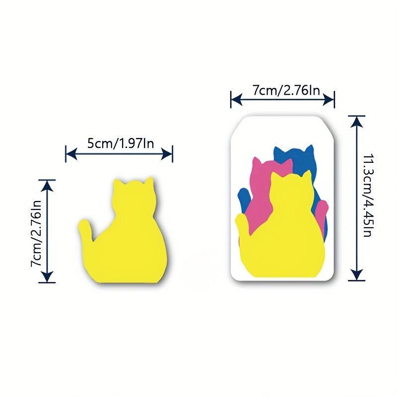 90 Fluorescent Cat Convenience Stickers for Office, Books and More