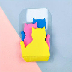 90 Fluorescent Cat Convenience Stickers for Office, Books and More
