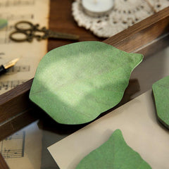 50 Sheets Simulation Leaf Sticky Note Beautiful Leaves Sticky Note Paper