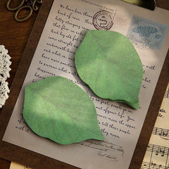 50 Sheets Simulation Leaf Sticky Note Beautiful Leaves Sticky Note Paper