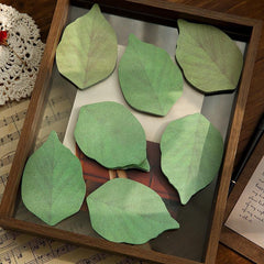 50 Sheets Simulation Leaf Sticky Note Beautiful Leaves Sticky Note Paper