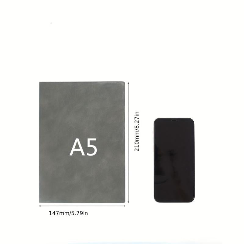 A5 Leather Mask Girl Journal Study Notebook