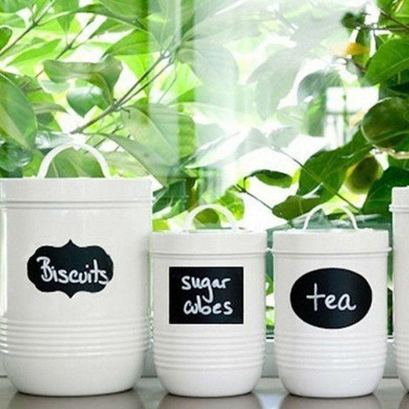 8pcs Vinyl Chalkboard Label Stickers Blackboard ChalkBoard Stickers