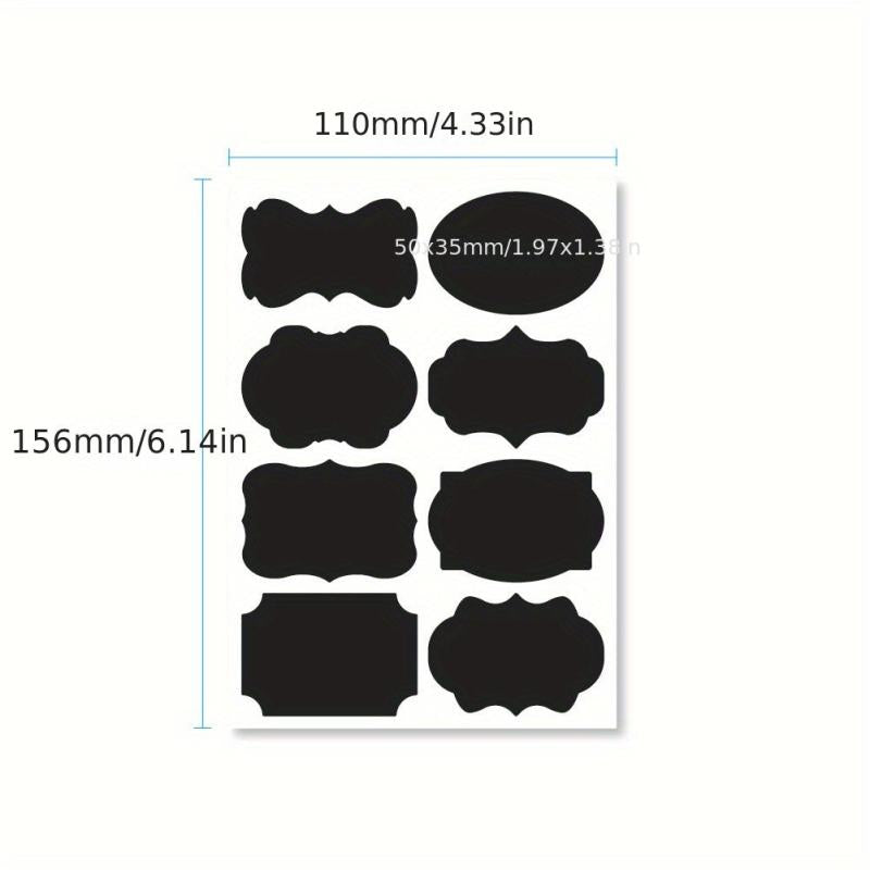 8pcs Vinyl Chalkboard Label Stickers Blackboard ChalkBoard Stickers