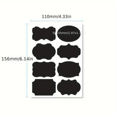 8pcs Vinyl Chalkboard Label Stickers Blackboard ChalkBoard Stickers