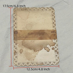 10pcs Retro Yellow Lace Notebook Journal DIY Decoration Material