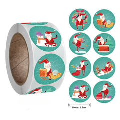 500pcs Christmas Holiday Gift Decoration Sticker Roll