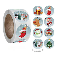 500pcs Christmas Holiday Gift Decoration Sticker Roll