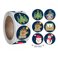 500pcs Christmas Holiday Gift Decoration Sticker Roll