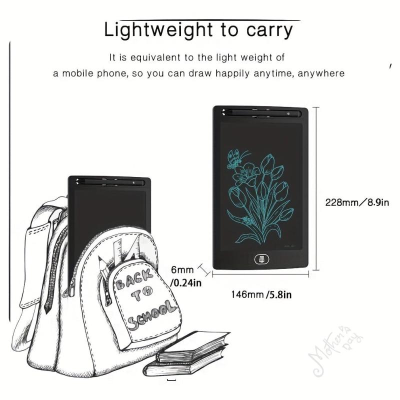 21cm LCD Writing Tablet Reusable Handwriting Learning Board with Lock Function