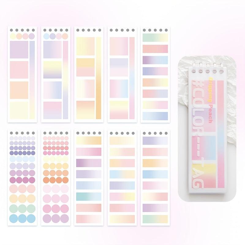 Gradient pattern Loose leaf And Paper Label Index Stickers