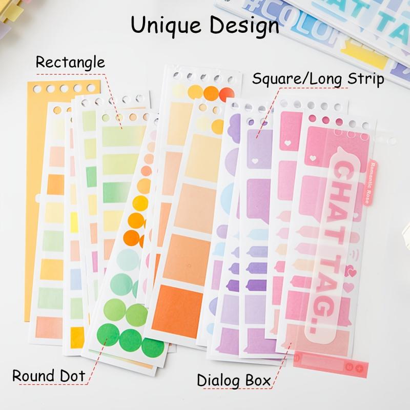 Gradient pattern Loose leaf And Paper Label Index Stickers