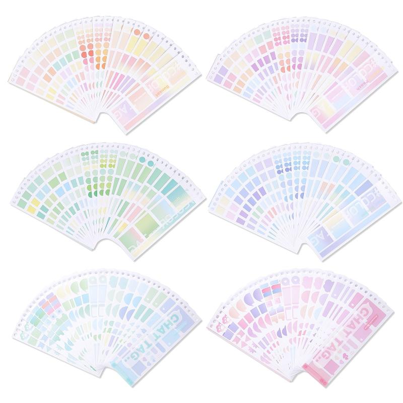 Gradient pattern Loose leaf And Paper Label Index Stickers