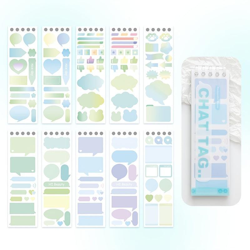 Gradient pattern Loose leaf And Paper Label Index Stickers
