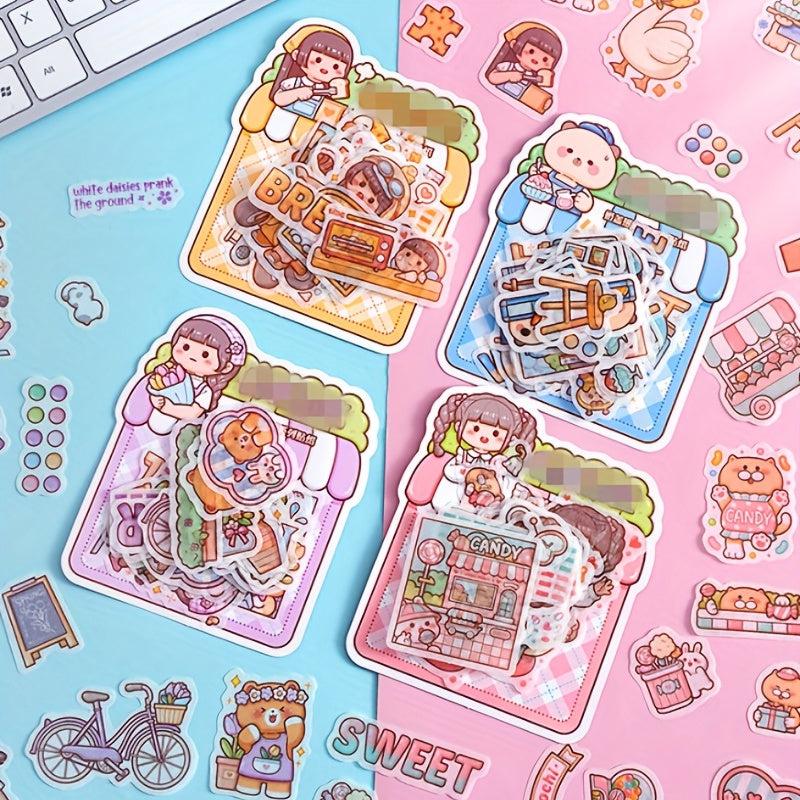 Sweet Potato Hand Ledger Sticker Set - Guka Ins Wind Beauty Girl