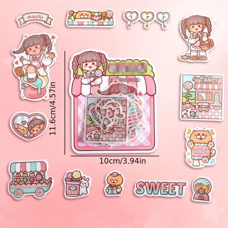 Sweet Potato Hand Ledger Sticker Set - Guka Ins Wind Beauty Girl
