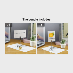 Metal Vertical Label Clip for Office Desktop Business Cards
