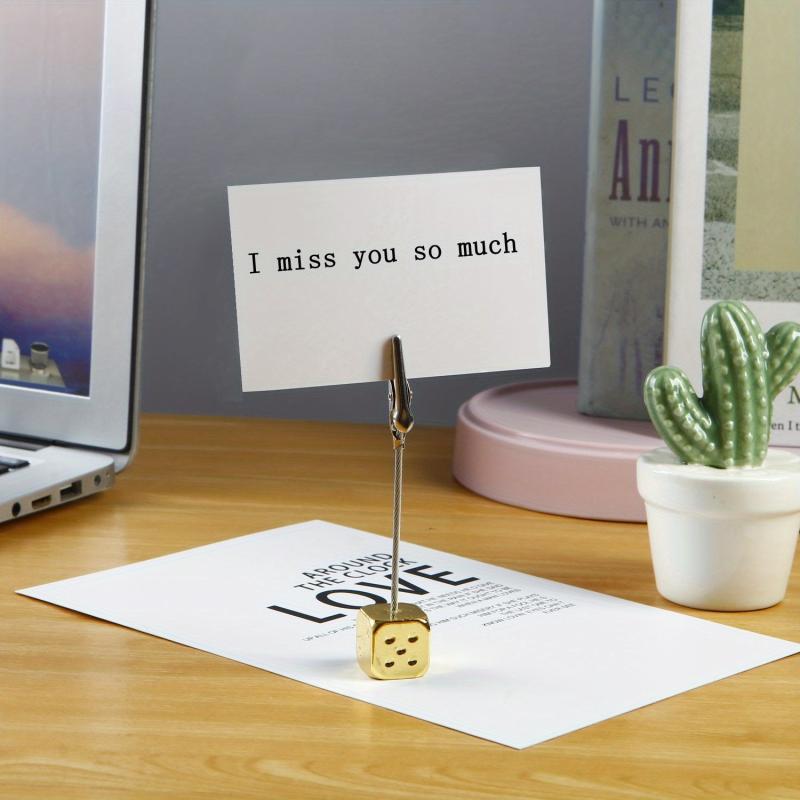 Metal Vertical Label Clip for Office Desktop Business Cards