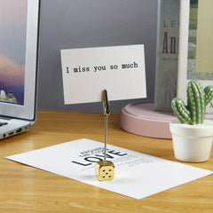 Metal Vertical Label Clip for Office Desktop Business Cards