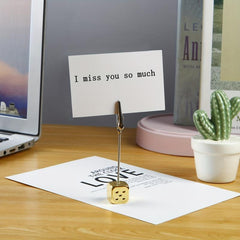 Metal Vertical Label Clip for Office Desktop Business Cards
