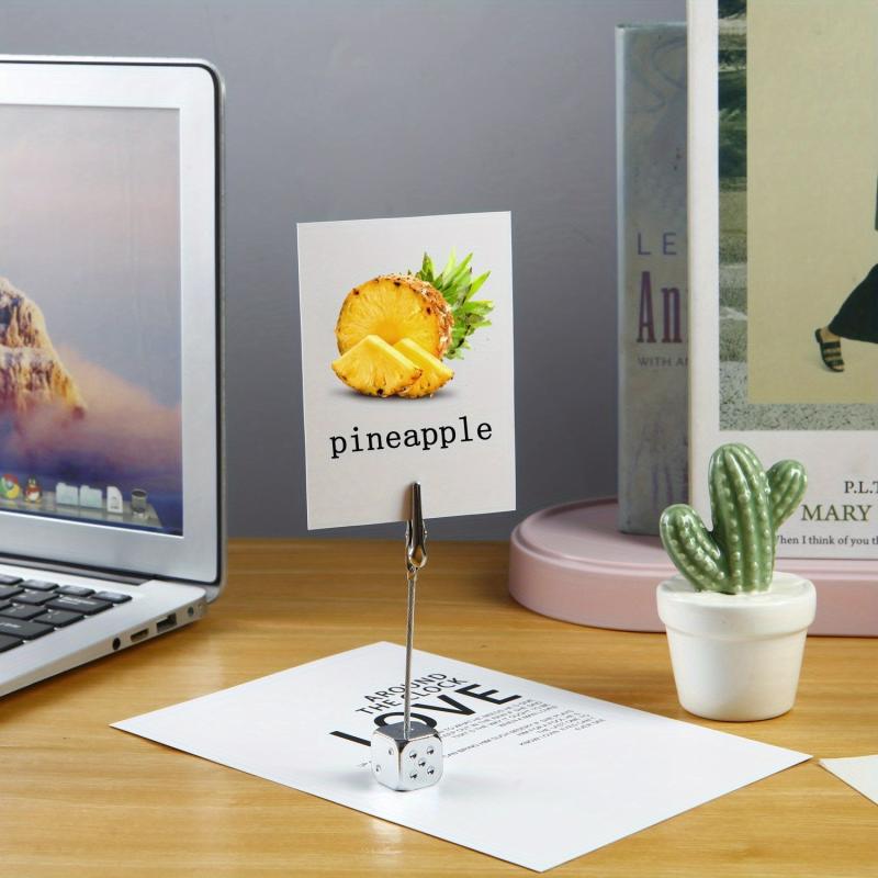 Metal Vertical Label Clip for Office Desktop Business Cards