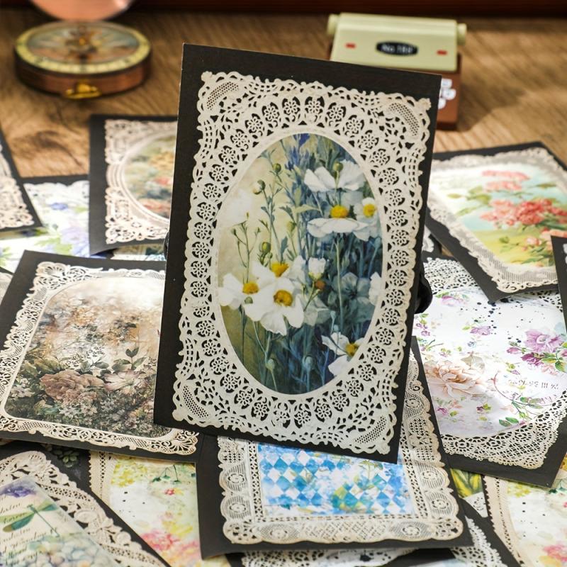 60sheets Vintage Flowers Scrapbook Paper Non sticky Message Paper