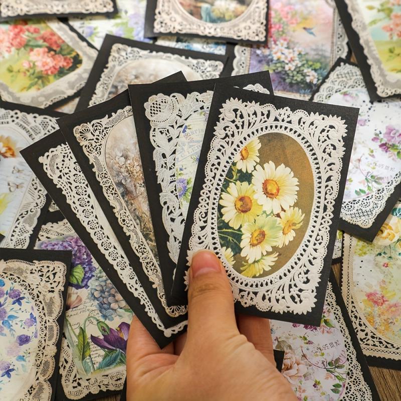 60sheets Vintage Flowers Scrapbook Paper Non sticky Message Paper