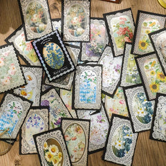 60sheets Vintage Flowers Scrapbook Paper Non sticky Message Paper