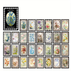 60sheets Vintage Flowers Scrapbook Paper Non sticky Message Paper