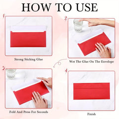 200 Red Business Envelopes for Checks Invoices
