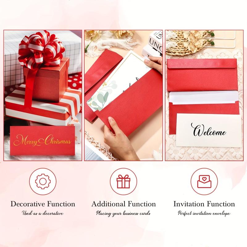 200 Red Business Envelopes for Checks Invoices