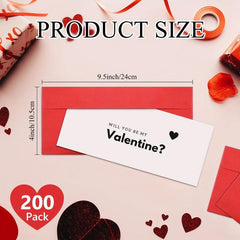 200 Red Business Envelopes for Checks Invoices